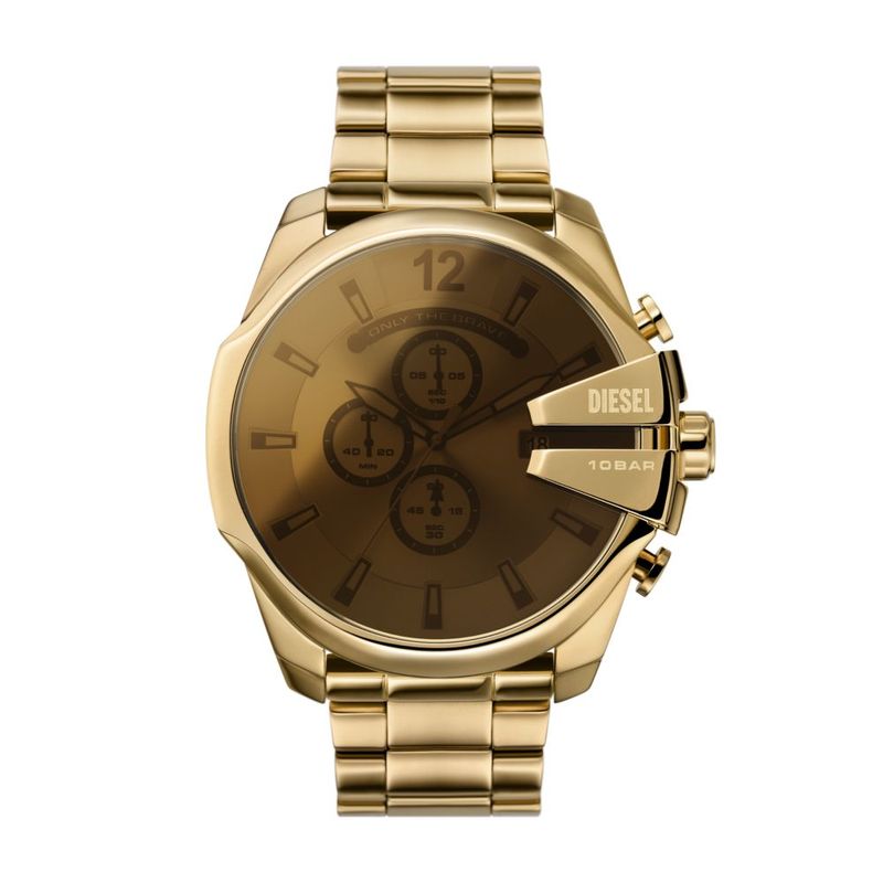 Reloj diesel mega chief dorado sales