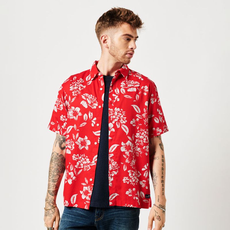 Camiseta-Manga-Corta-Para-Hombre-Vintage-Hawaiian-Superdry