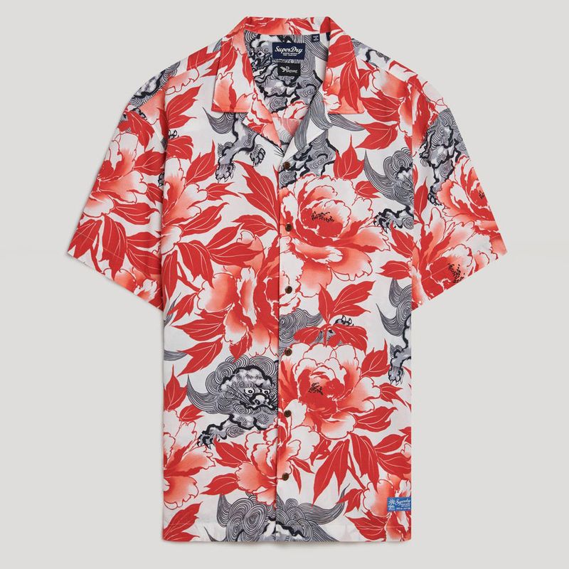 Camiseta-Manga-Corta-Para-Hombre-Hawaiian-Resort-Superdry