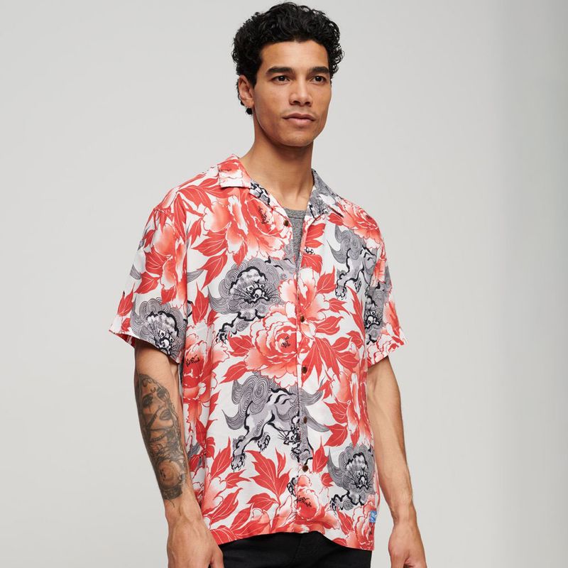 Camiseta-Manga-Corta-Para-Hombre-Hawaiian-Resort-Superdry