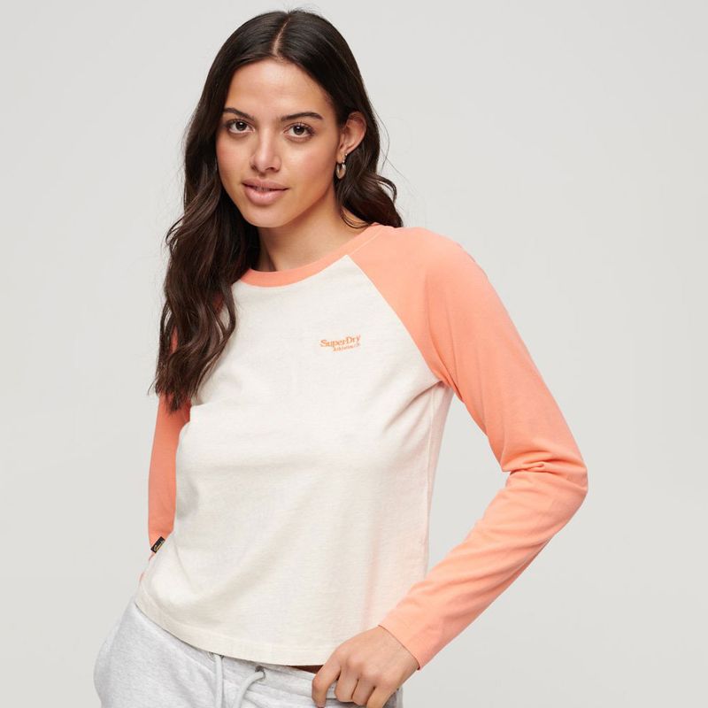 Camiseta-Manga-Larga-Para-Mujer-Essential-Logo-Baseball-Superdry