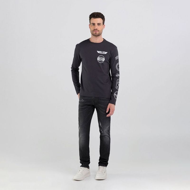 Camiseta-Manga-Larga-Para-Hombre-Replay