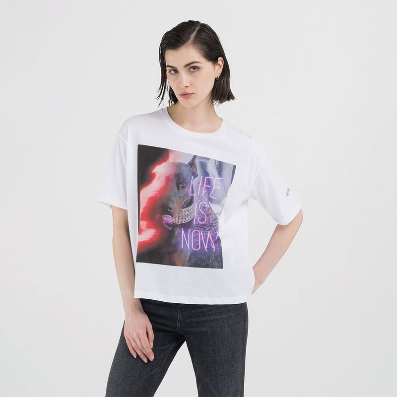 Camiseta-Manga-Corta-Para-Mujer-Replay