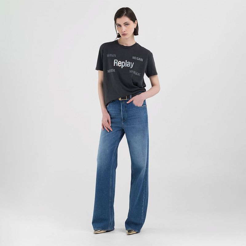 Camiseta-Manga-Corta-Para-Mujer-Replay