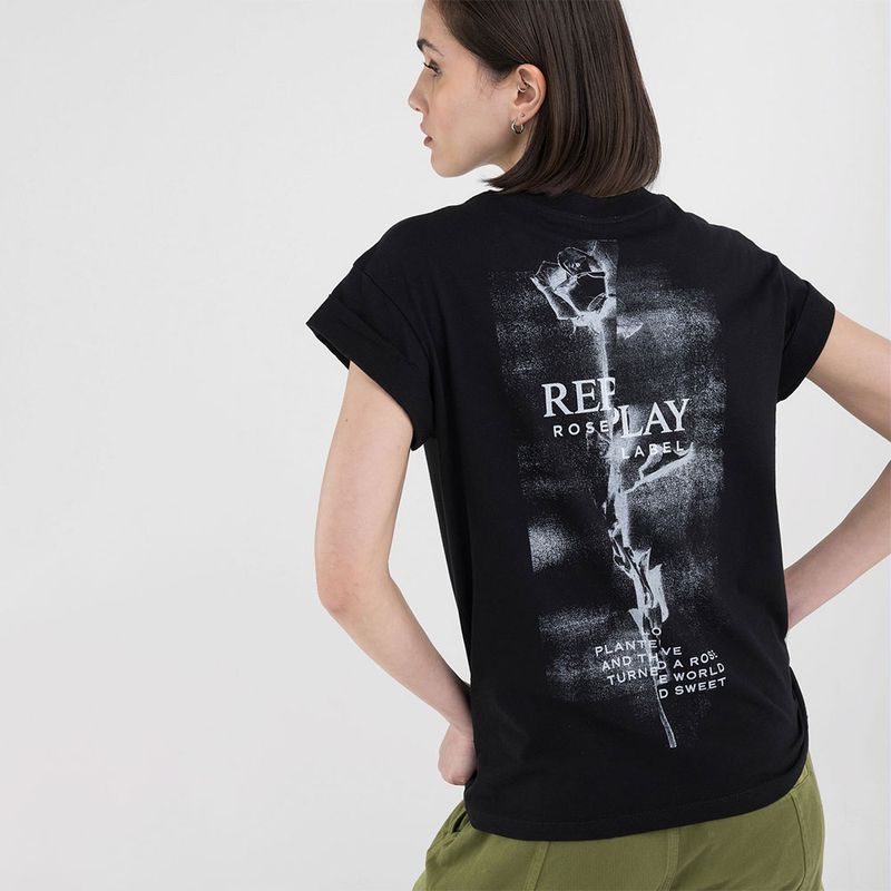 Camiseta-Manga-Corta-Para-Mujer-Replay