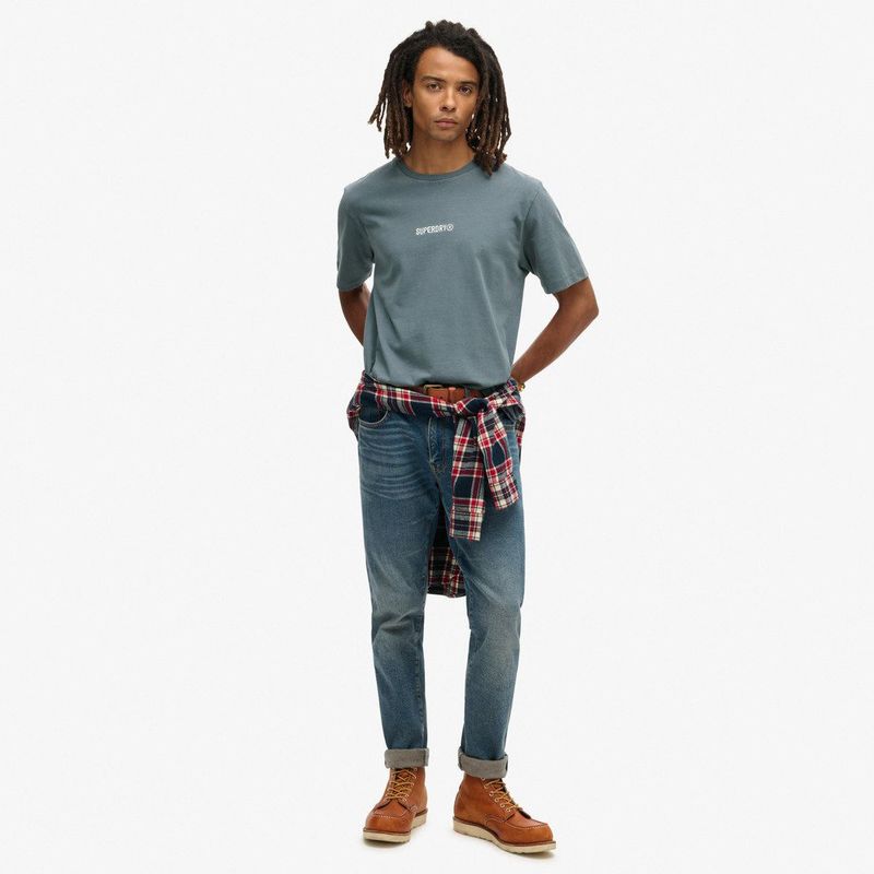 Camiseta-Manga-Corta-Para-Hombre-Micro-Logo-Graphic-Loose-Tee-Superdry