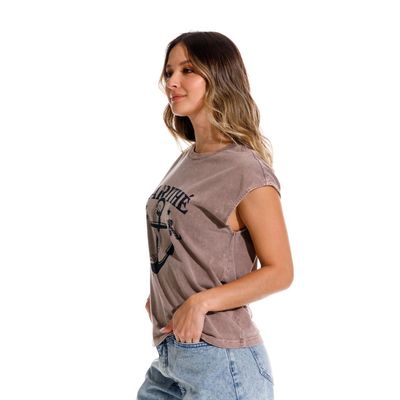 Camiseta Manga Sisa Para Mujer Alice Girbaud