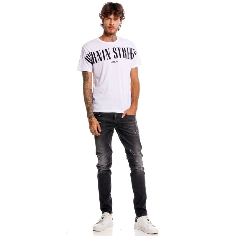 Camiseta-Manga-Corta-Para-Hombre-Camiseta-Replay