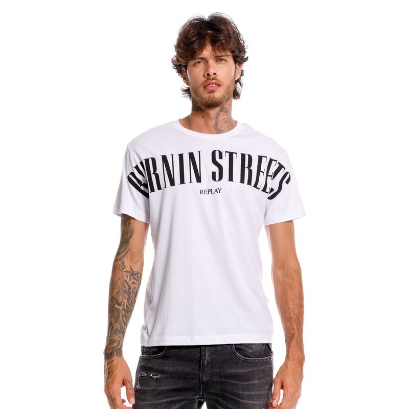 Camiseta-Manga-Corta-Para-Hombre-Camiseta-Replay