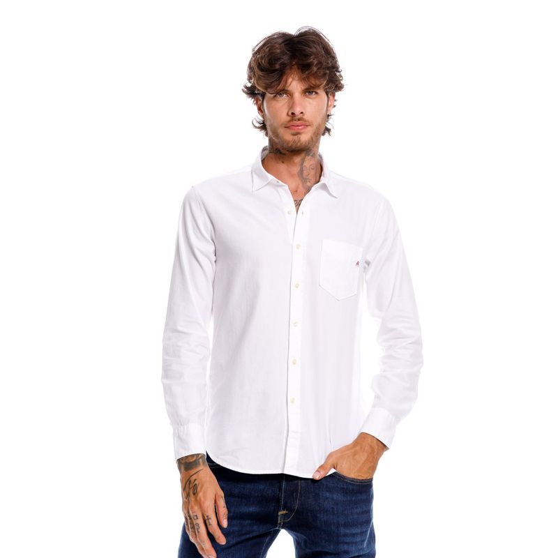 Camisa-Manga-Larga-Para-Hombre-Replay