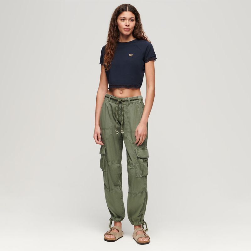 Top-Para-Mujer-Lace-Trim-Tee-Superdry