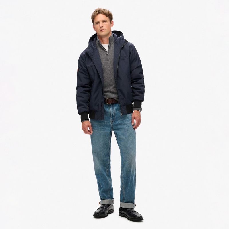 Chaqueta-Casual-Para-Hombre-Surplus-Nylon-Hooded-Bomber-Superdry