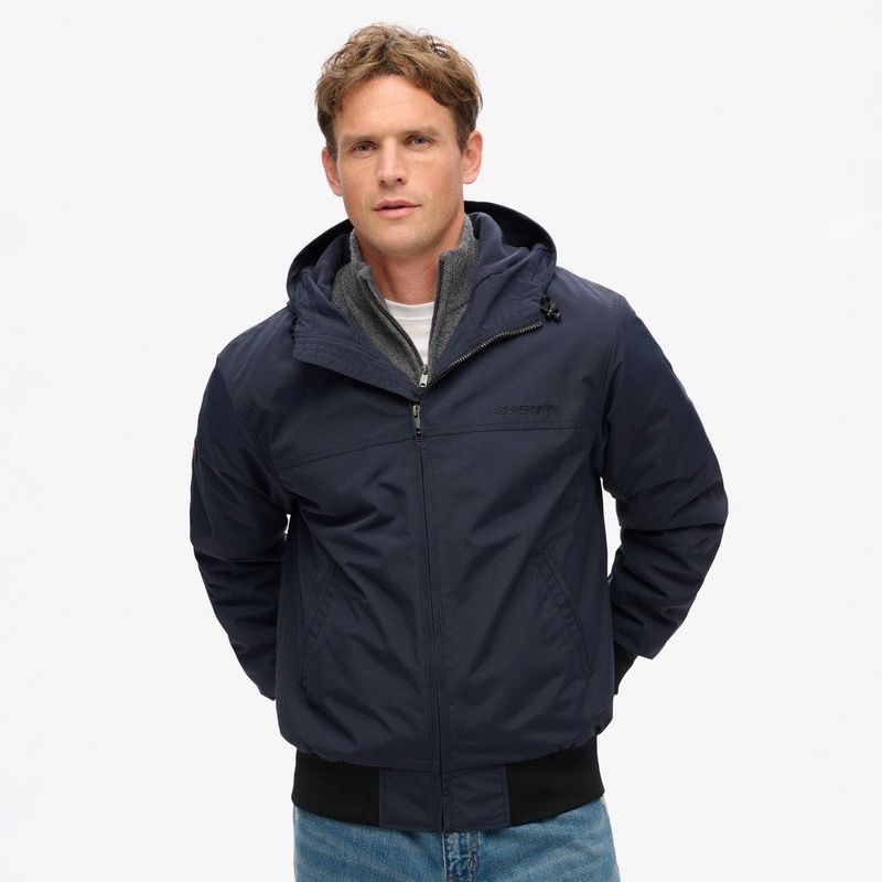 Chaqueta-Casual-Para-Hombre-Surplus-Nylon-Hooded-Bomber-Superdry