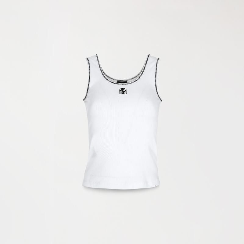 Camiseta-Manga-Corta-Para-Mujer-Pelsly-Tank-Top-Women-White-Monastery