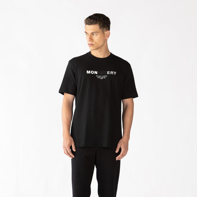 Camiseta-Manga-Corta-Para-Hombre-Four-Black-Monastery