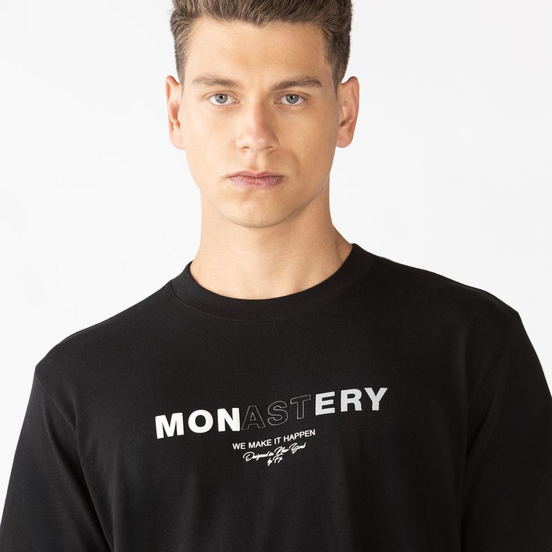 Camiseta-Manga-Corta-Para-Hombre-Four-Black-Monastery