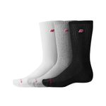 Medias-Invisibles-Para-Hombre-Unisex-Patch-Logo-Crew-3-Pack-New-Balance