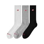 Medias-Invisibles-Para-Hombre-Unisex-Patch-Logo-Crew-3-Pack-New-Balance