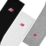 Medias-Invisibles-Para-Hombre-Unisex-Patch-Logo-Crew-3-Pack-New-Balance