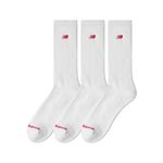 Medias-Invisibles-Para-Hombre-Unisex-Patch-Logo-Crew-3-Pack-New-Balance