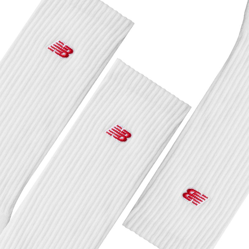 Medias-Invisibles-Para-Hombre-Unisex-Patch-Logo-Crew-3-Pack-New-Balance