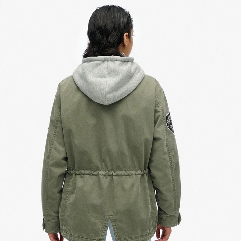 Chaqueta-Casual-Para-Mujer-Jersey-Hooded-Emb-Military-Jkt-Superdry