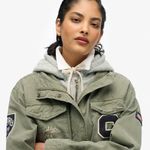 Chaqueta-Casual-Para-Mujer-Jersey-Hooded-Emb-Military-Jkt-Superdry
