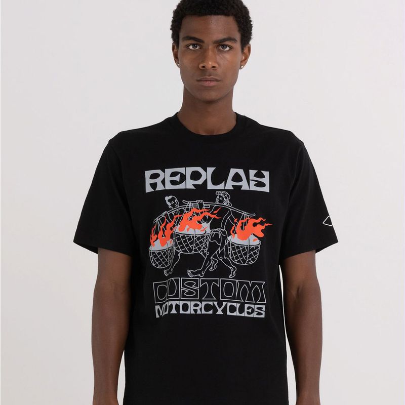 Camiseta-Manga-Corta-Para-Hombre-Replay