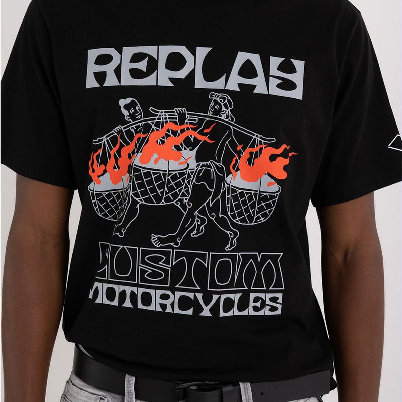 Camiseta-Manga-Corta-Para-Hombre-Replay