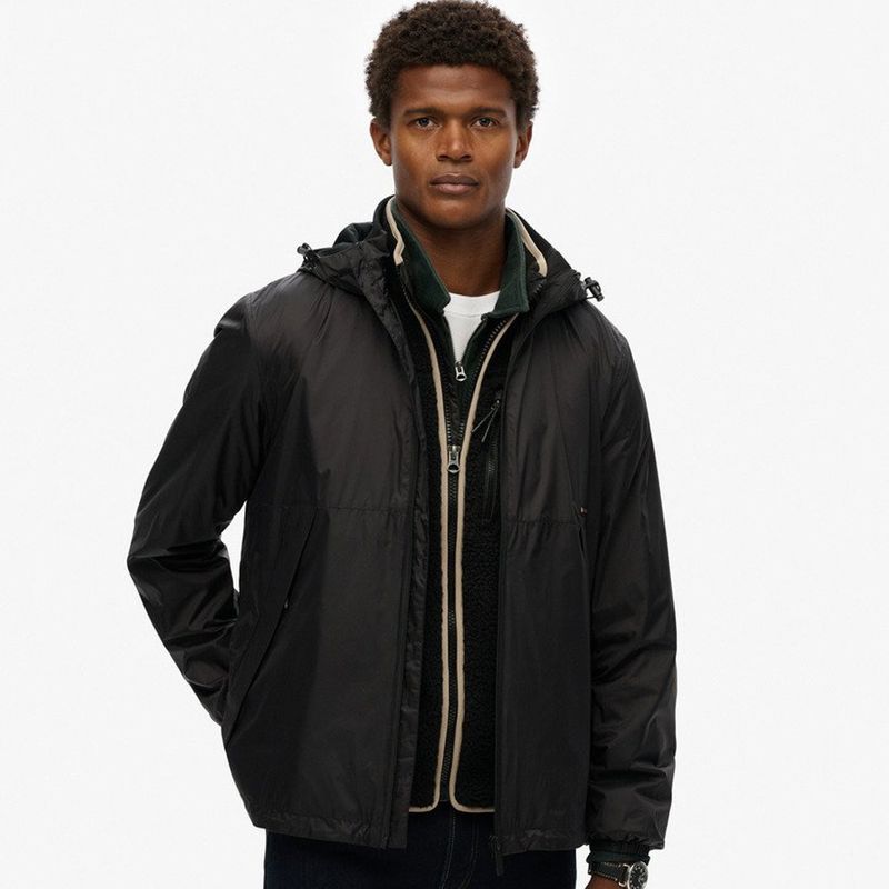 Chaqueta-Rompe-Vientos-Para-Hombre-Hooded-Logo-Superdry