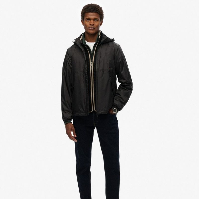 Chaqueta-Rompe-Vientos-Para-Hombre-Hooded-Logo-Superdry