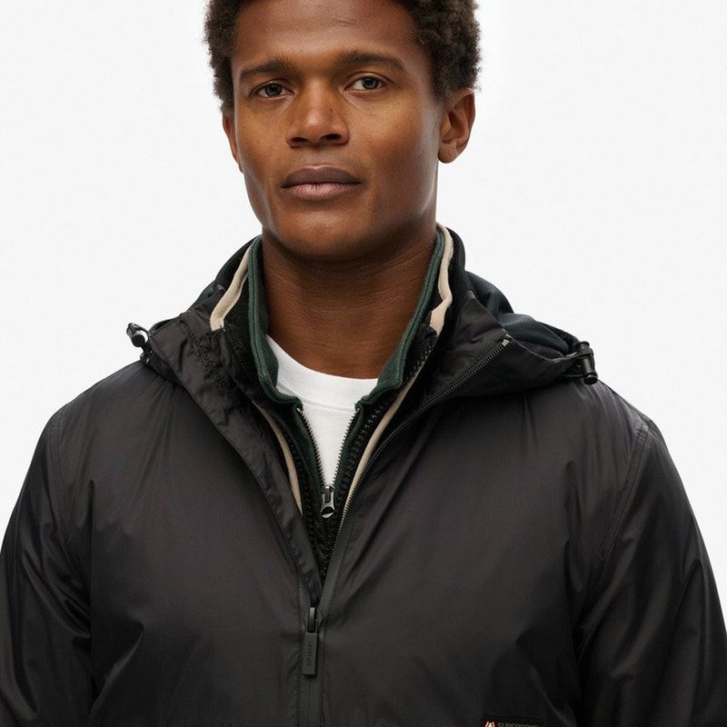 Chaqueta-Rompe-Vientos-Para-Hombre-Hooded-Logo-Superdry