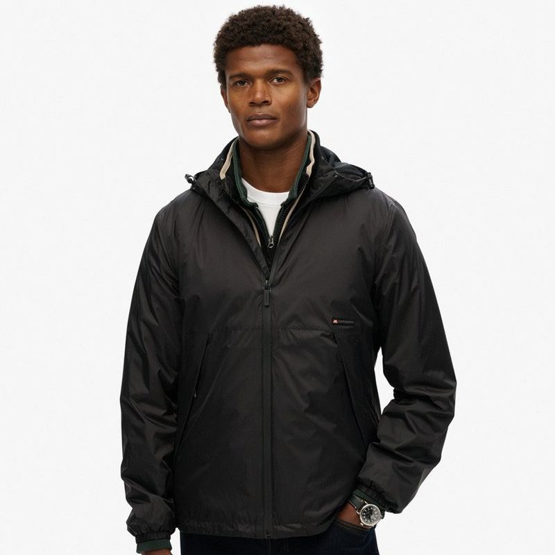 Chaqueta-Rompe-Vientos-Para-Hombre-Hooded-Logo-Superdry