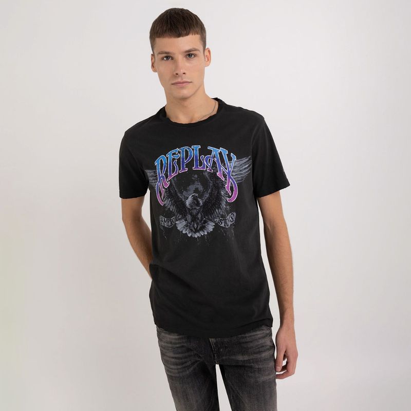 Camiseta-Manga-Corta-Para-Hombre-Replay