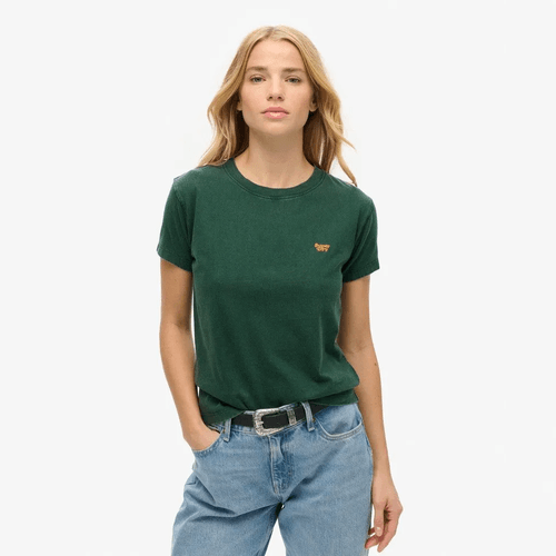 Camiseta Manga Corta Para Mujer Essential Logo Fitted Tee Ind