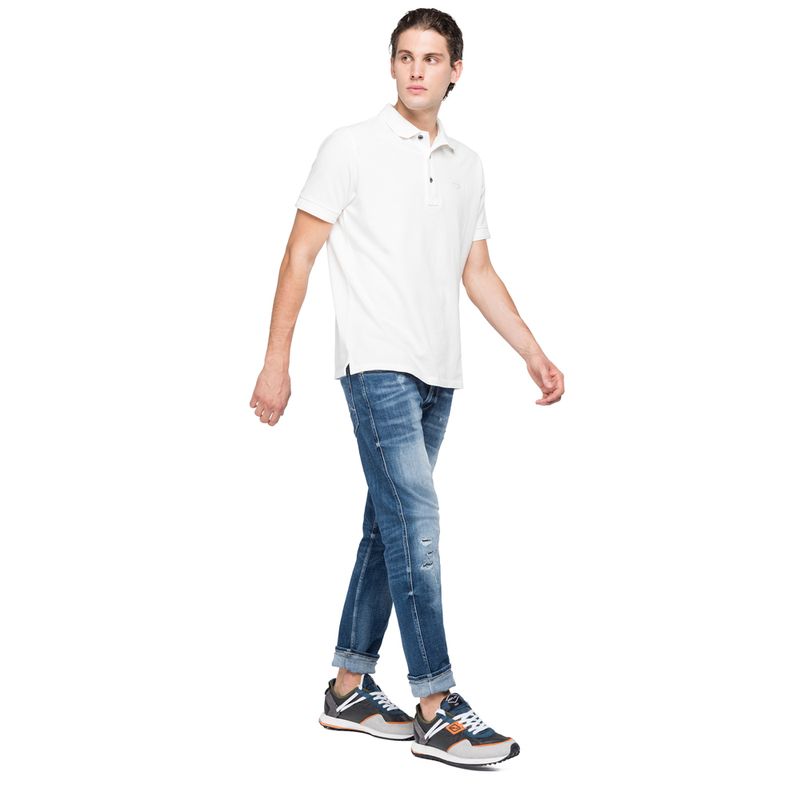Polo-Para-Hombre-Garment-Dyed-Cotton-Piquet-Replay