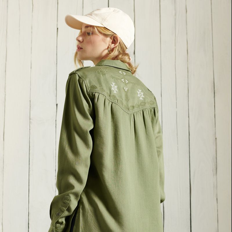 Camisa-Para-Mujer-Military-Shirt-Long-Superdry