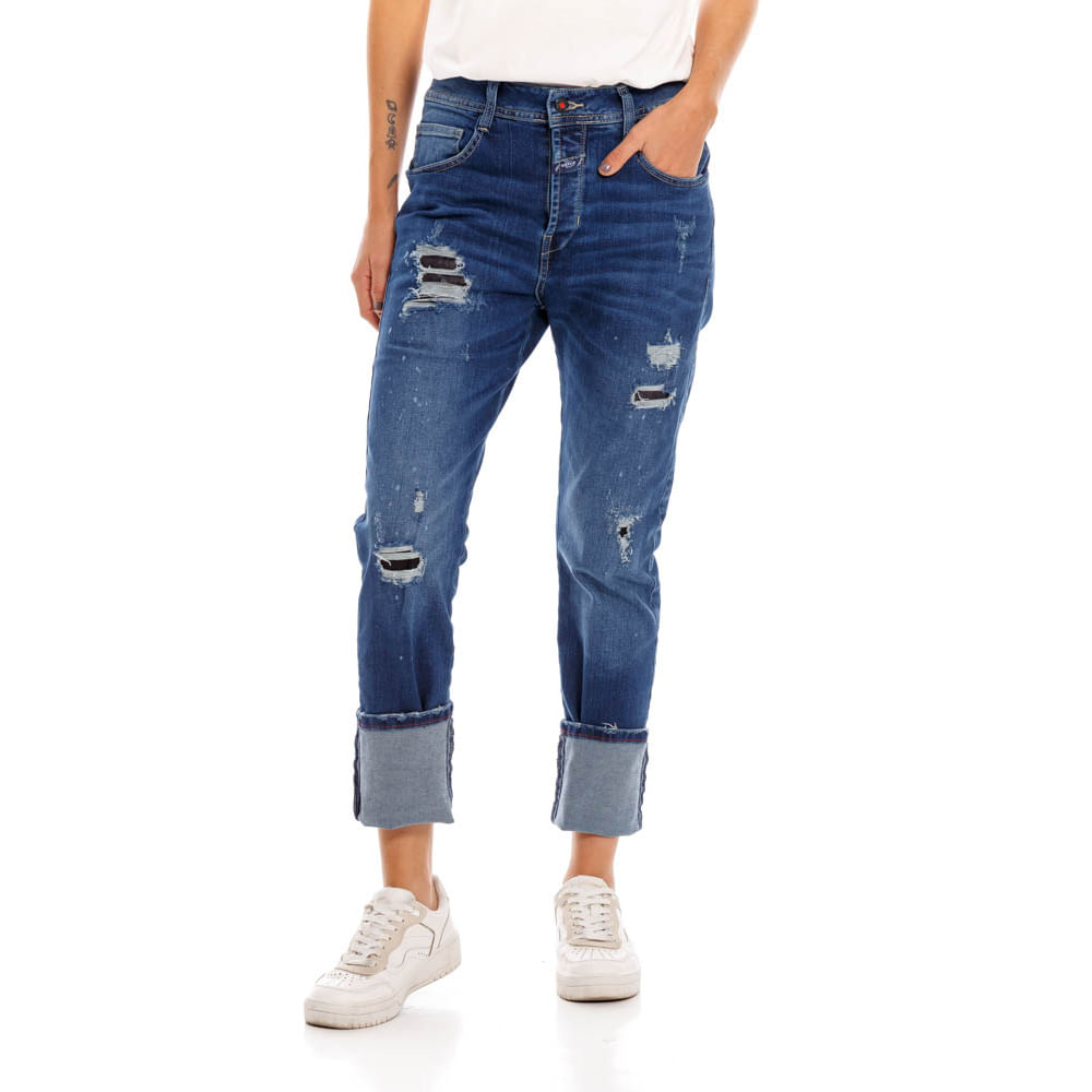 GETOUT Jean Suelto Mujer Jeans Hombre Chupin Pantalones Dos