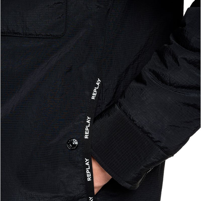 Chaqueta-Casual-Para-Hombre-Crinkle-Nylon-Ripstop-Replay