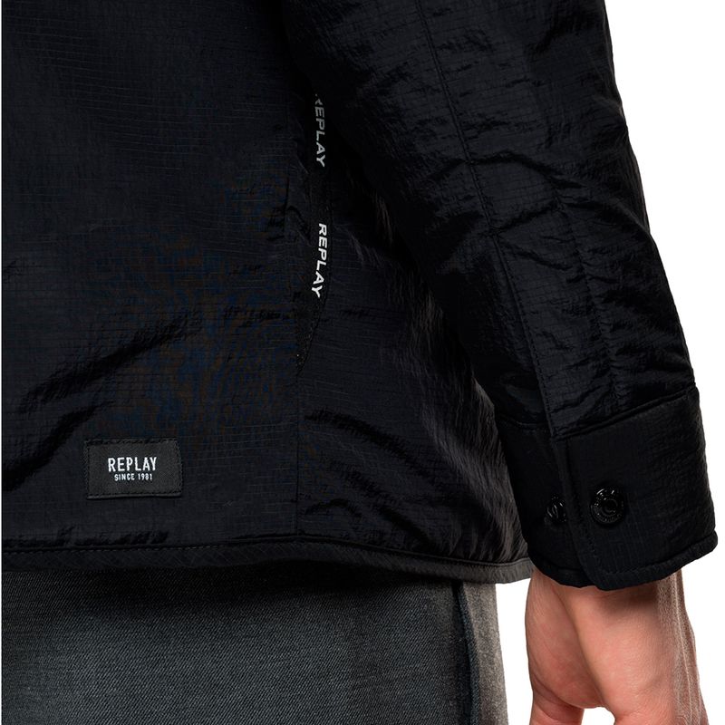 Chaqueta-Casual-Para-Hombre-Crinkle-Nylon-Ripstop-Replay