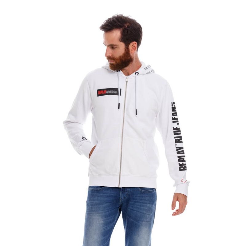 Buzo-Hoodie-Abierto-Para-Hombre-Cotton-Fleece-Replay