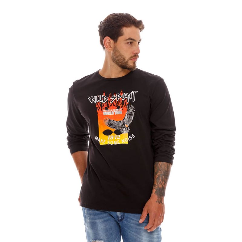 Camiseta-Manga-Larga-Para-Hombre-