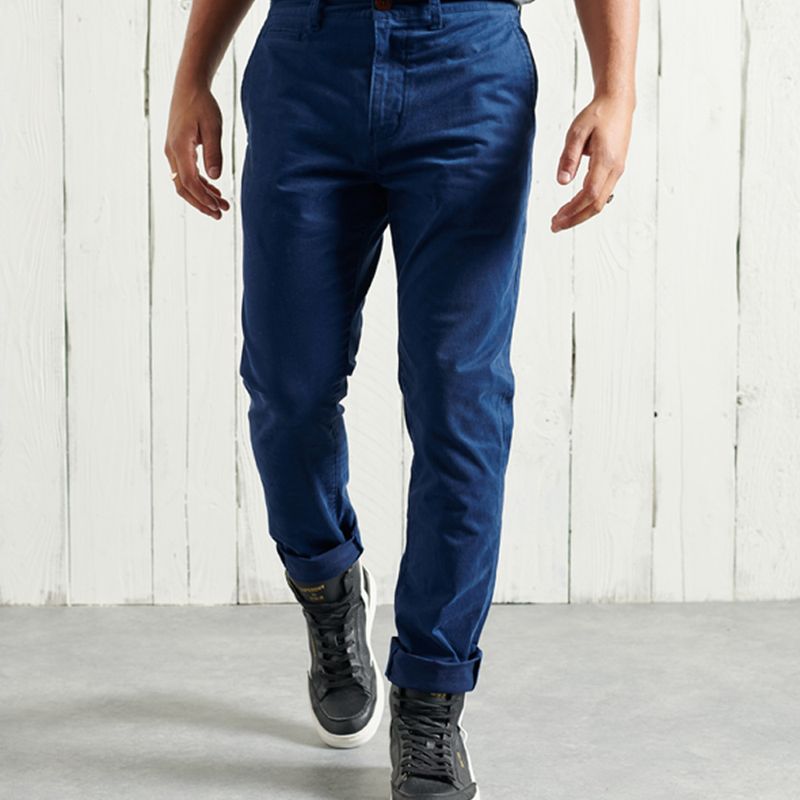 Pantalones Hombre, Pantalón Chino Garment Dyed Azul