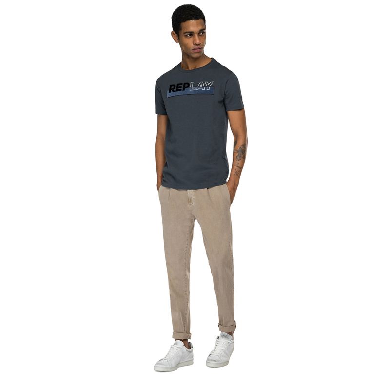 Camiseta-Para-Hombre-Piece-Dyed-Cotton-Jersey-Replay