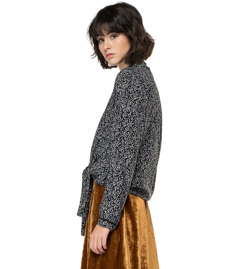 Camisa-Para-Mujer-All-Over-Printed-Viscose-Plain-Replay