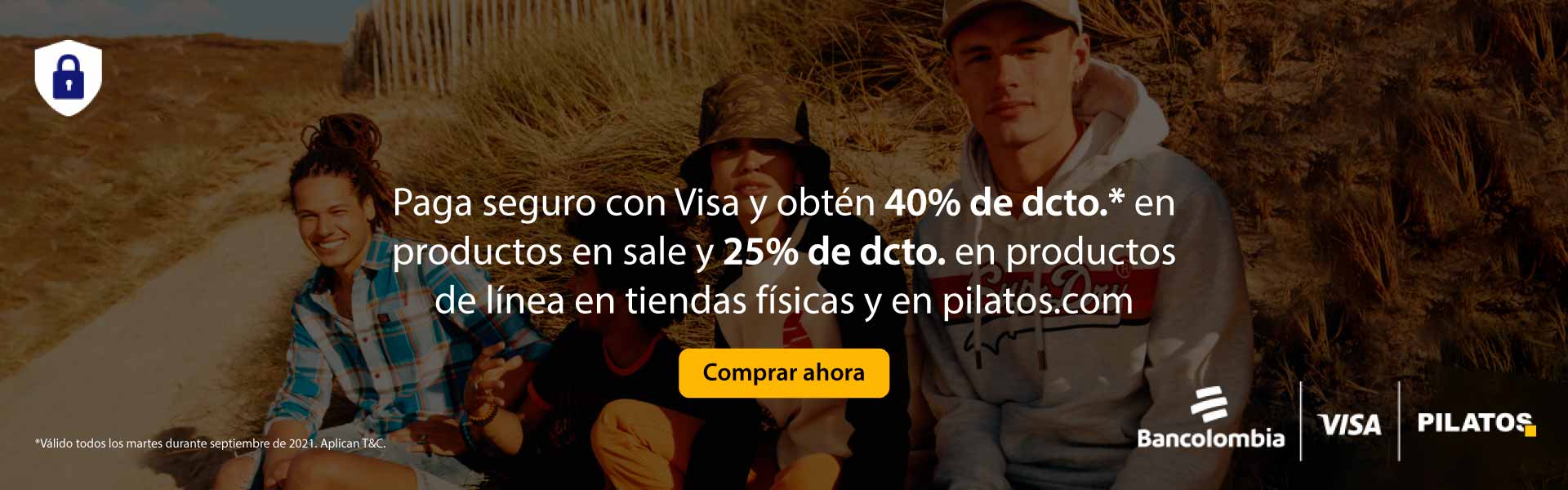 Promociones y descuentos con VISA en ropa de marca Pilatos